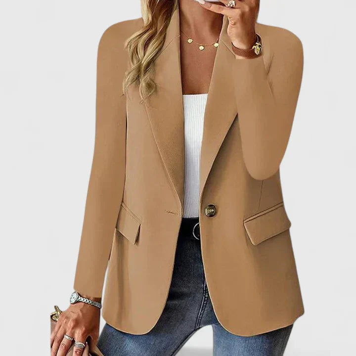 Blazer sophistiqué Nelvoire — coloris marron
