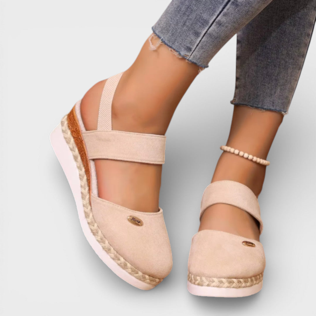 Sandales compensées bout fermé style espadrille Nelvoire — Albane, collection femme