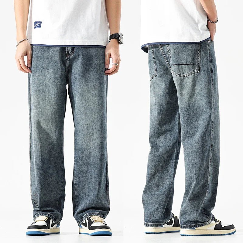 Jean en denim coupe droite Nelvoire — coloris bleu clair