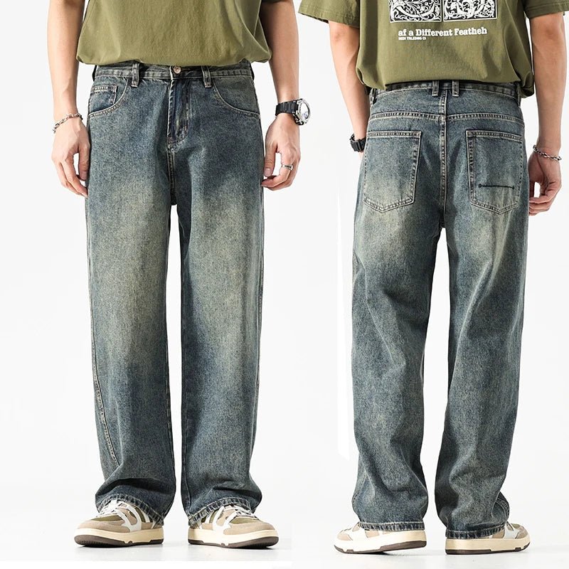 Jean en denim coupe droite Nelvoire — coloris bleu