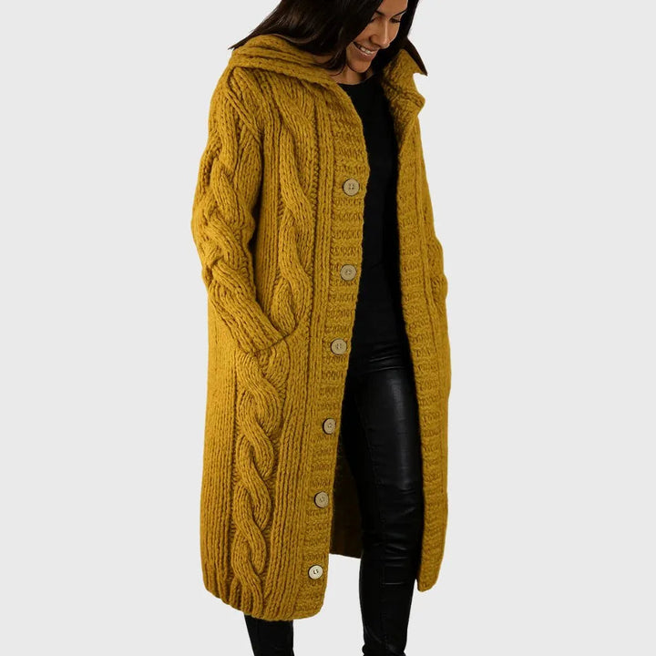 Manteau chic et confortable Nelvoire — coloris jaune