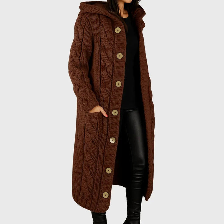 Manteau chic et confortable Nelvoire — coloris marron