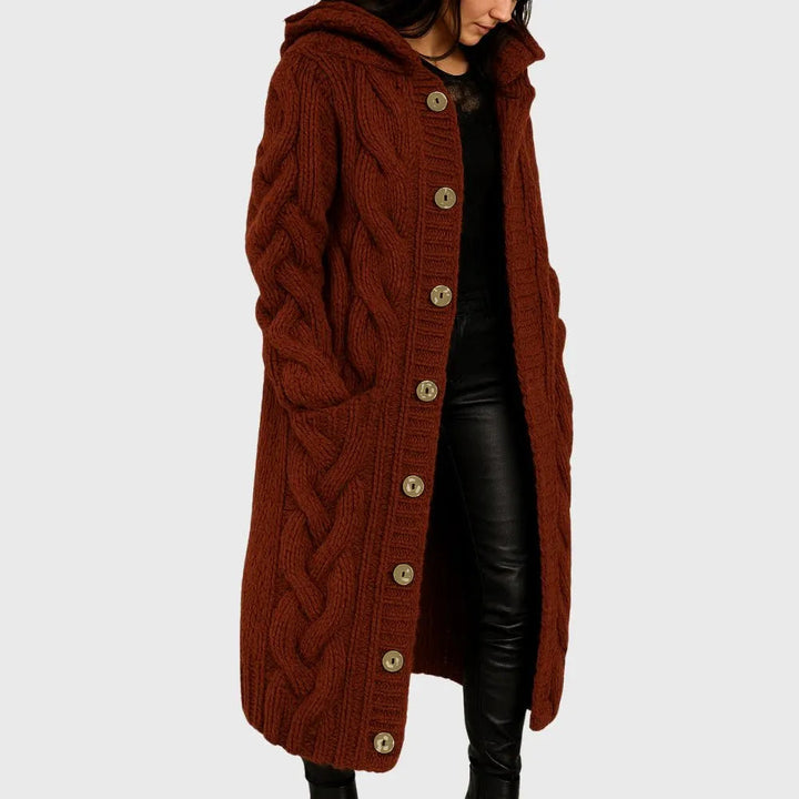 Manteau chic et confortable Nelvoire — coloris rouge
