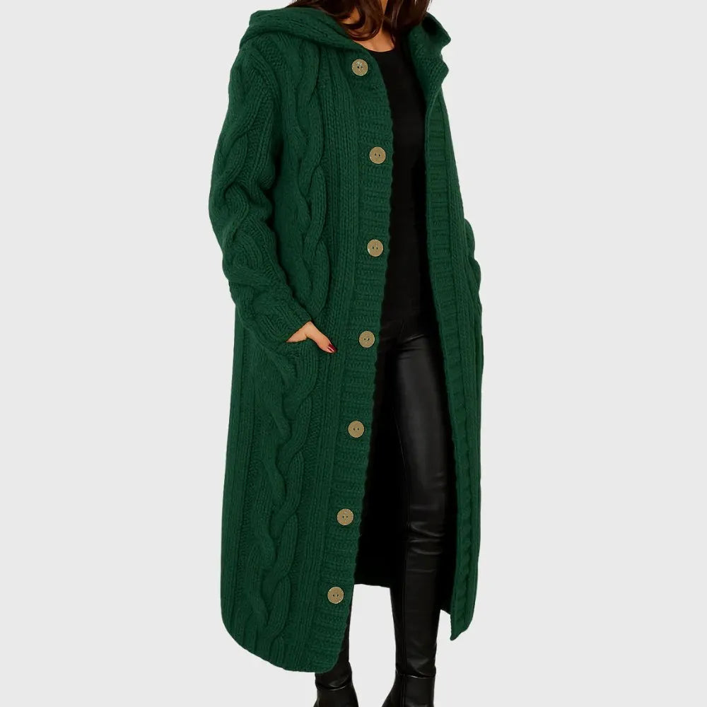 Manteau chic et confortable Nelvoire — coloris vert