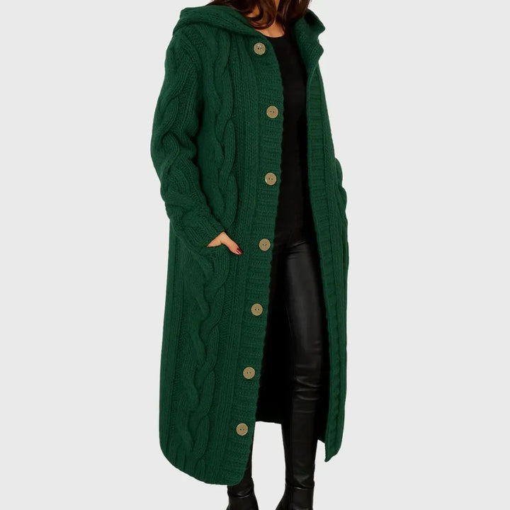 Manteau chic et confortable Nelvoire — coloris vert