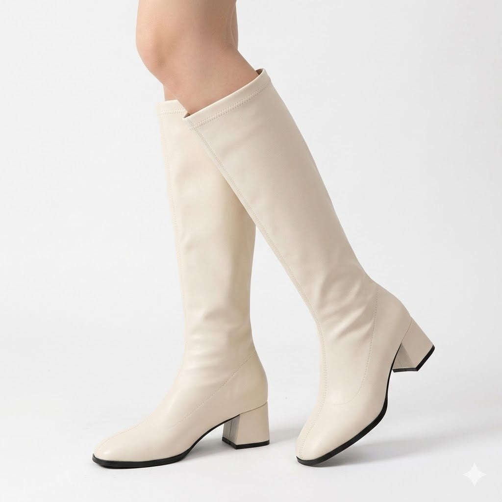 Cuissardes élégantes à talon bloc Nelvoire — Anna, collection femme