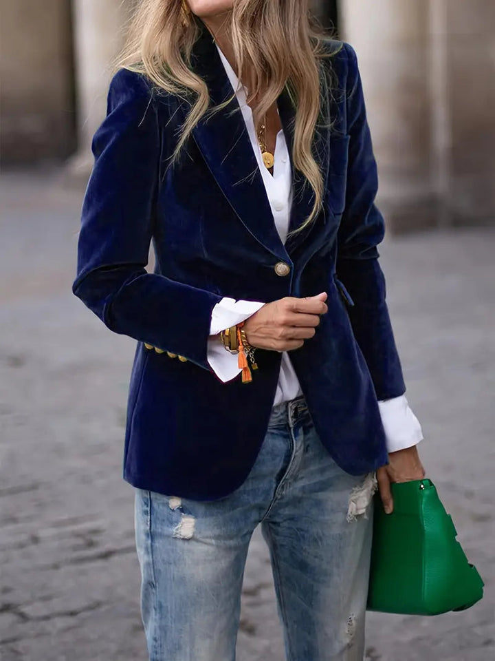 Blazer cintré un bouton Nelvoire — coloris bleu