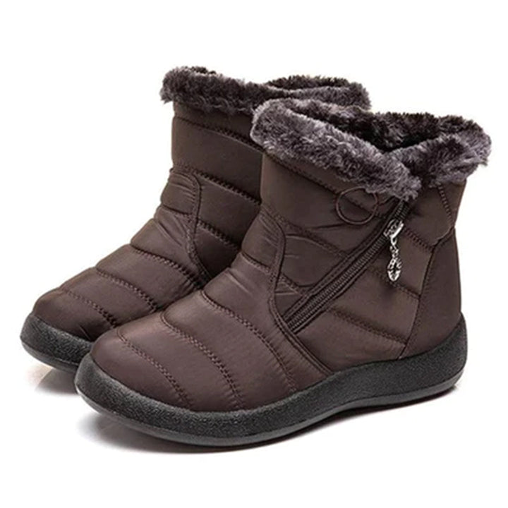 Bottes de neige confortables fourrées Nelvoire — coloris marron