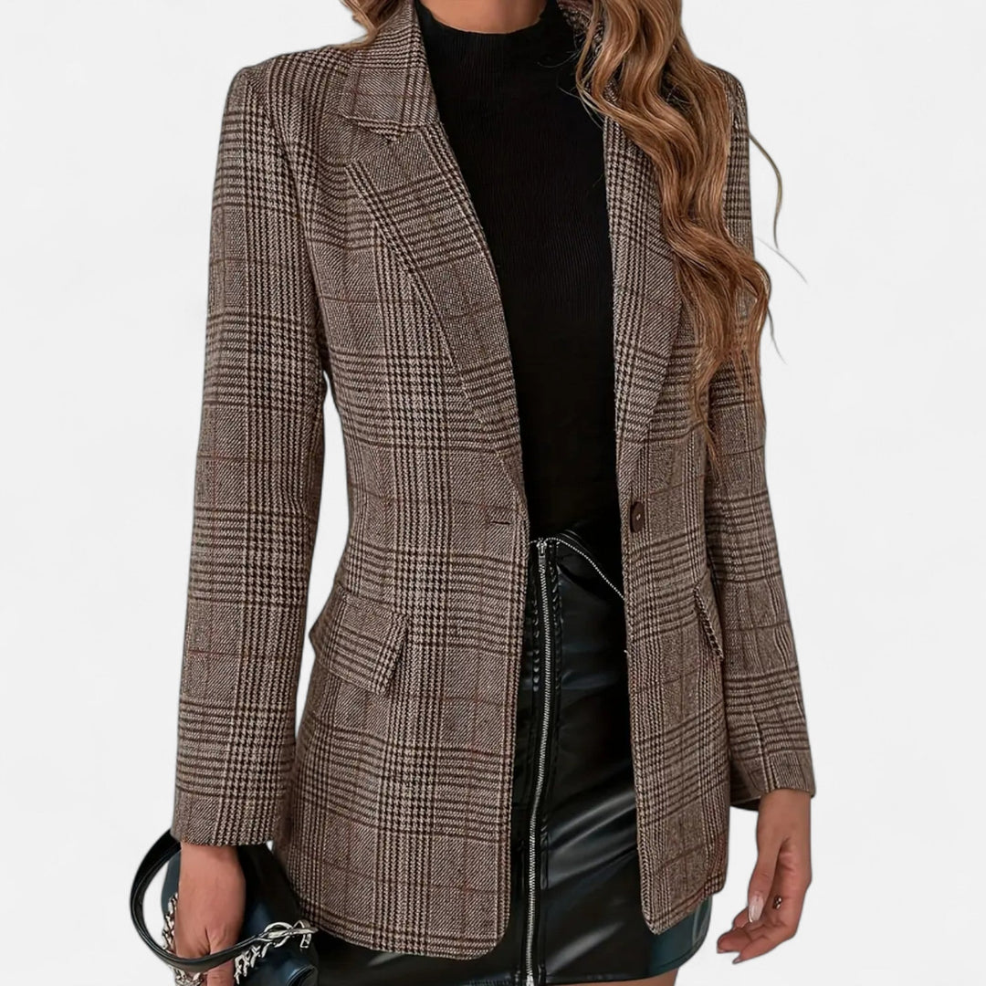 Blazer cintré à carreaux Nelvoire — vue 2