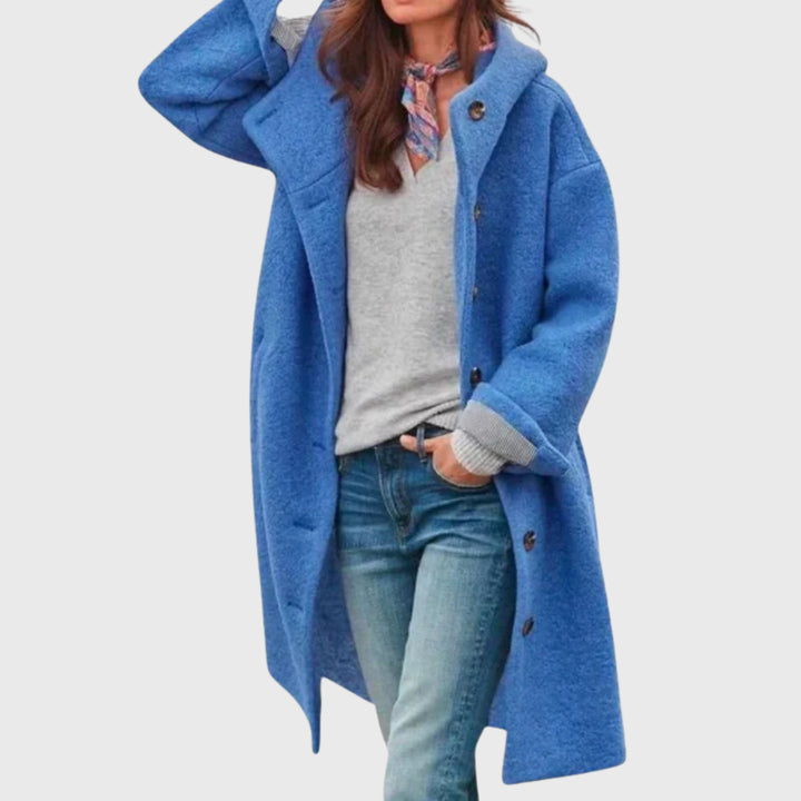 Manteau classique chaud Nelvoire — coloris bleu