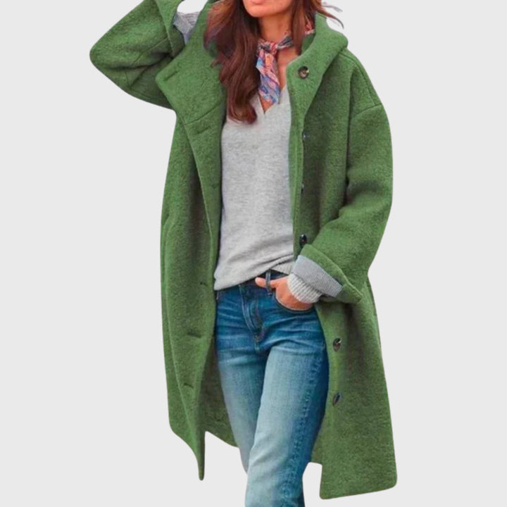 Manteau classique chaud Nelvoire — coloris vert