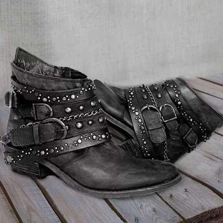 Bottines western vintage Nelvoire — coloris noir