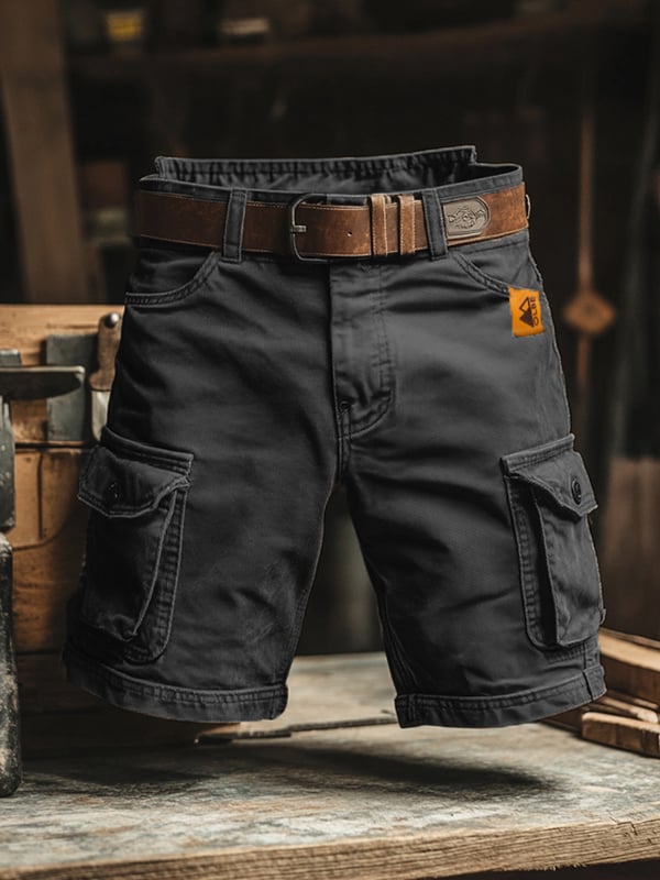 Short cargo rétro multi-poches Nelvoire — Clarisse, collection femme
