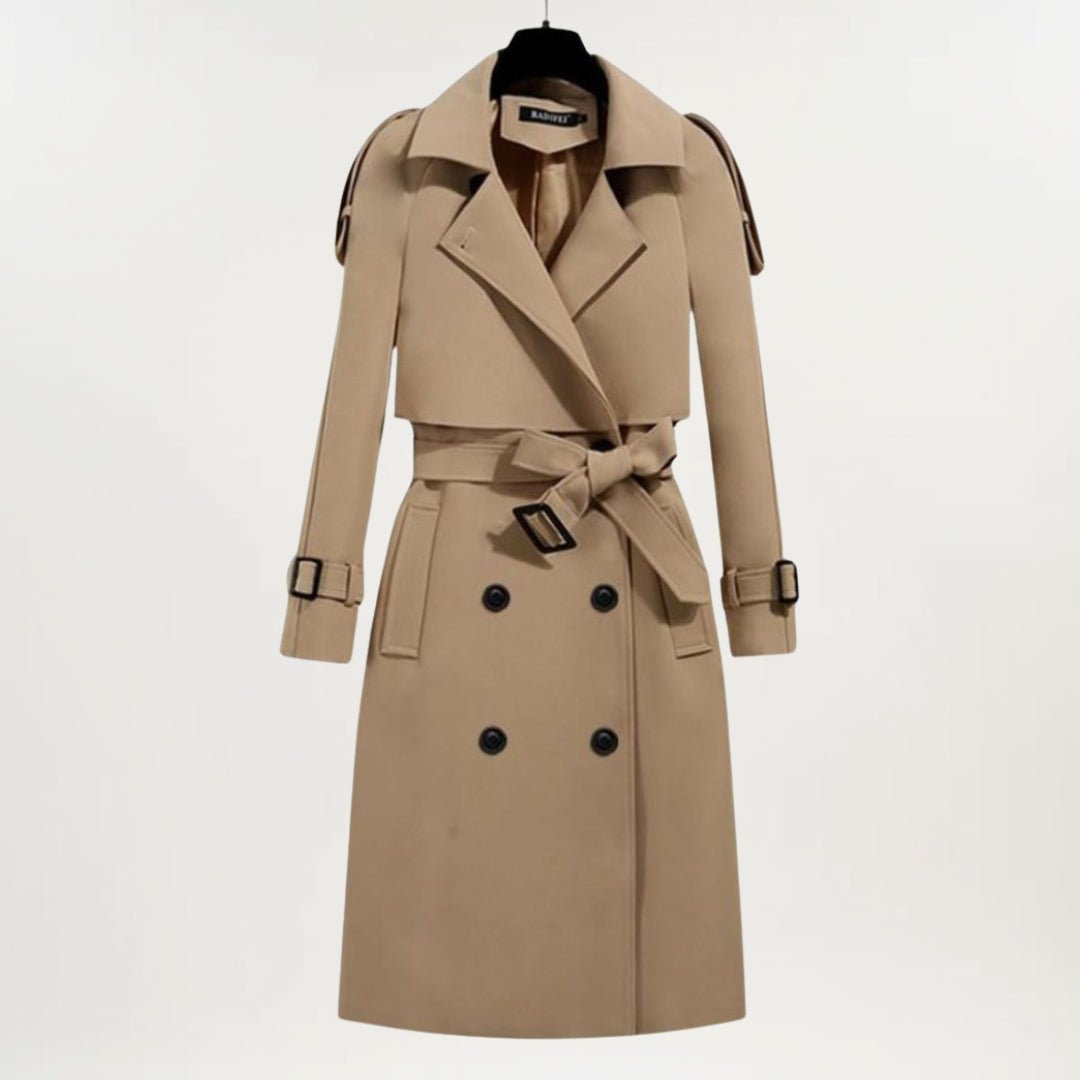 Trench long Nelvoire — coloris beige