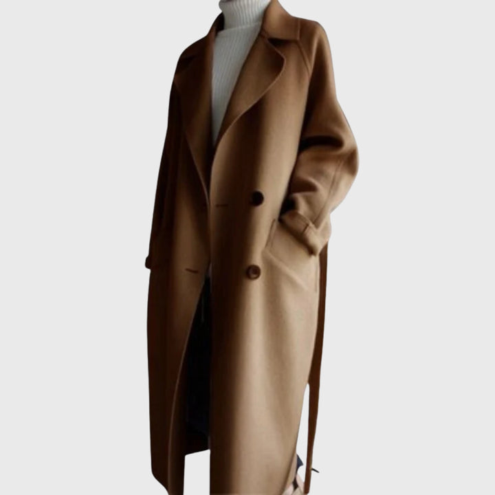 Manteau long Nelvoire — coloris marron