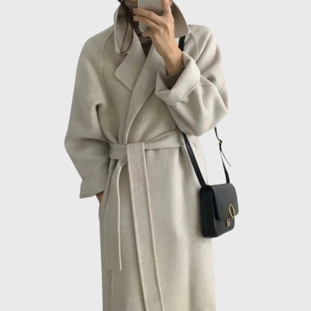 Manteau classique à ceinture Nelvoire — coloris blanc