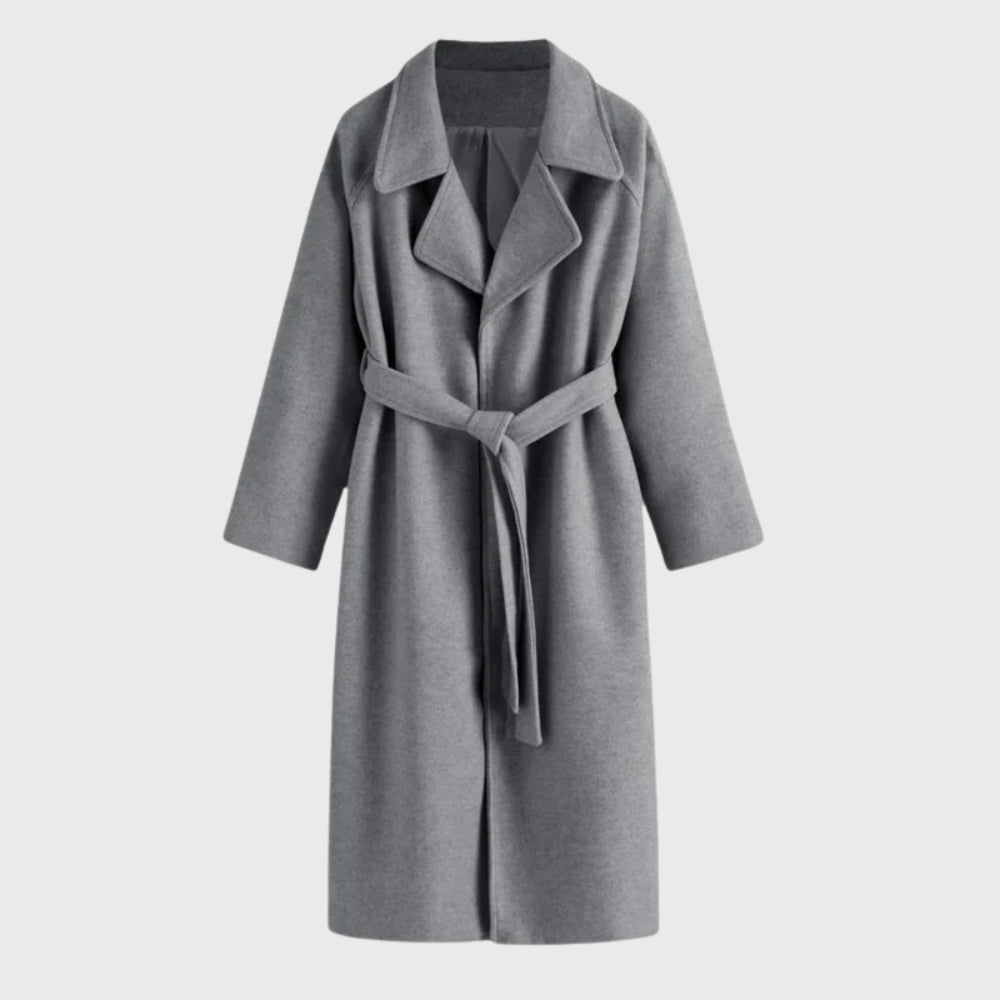 Manteau classique à ceinture Nelvoire — coloris gris