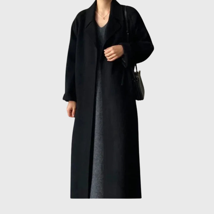 Manteau classique à ceinture Nelvoire — coloris noir