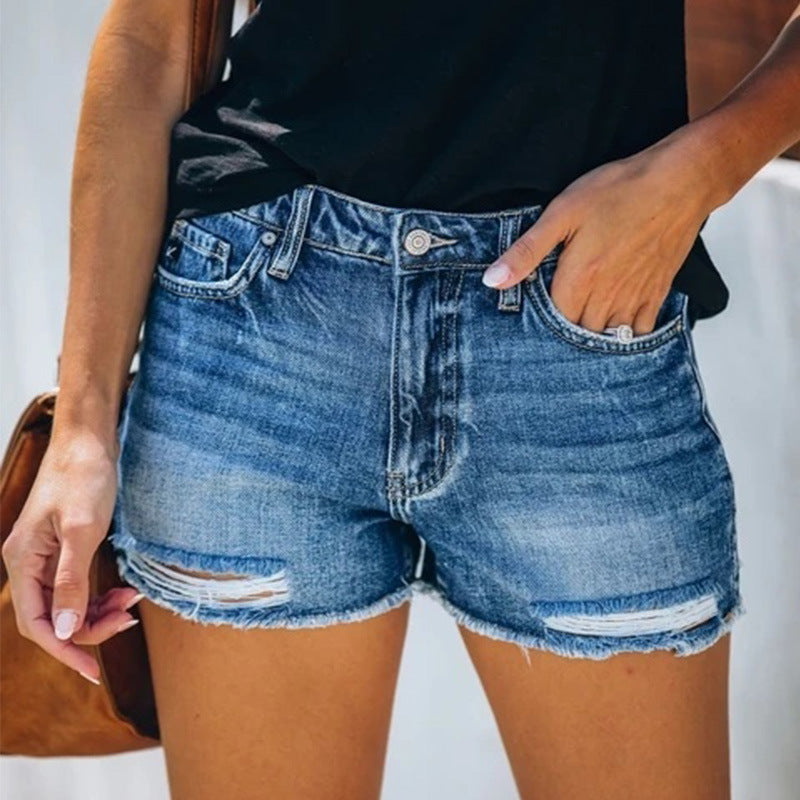 Short en denim Nelvoire — vue 2
