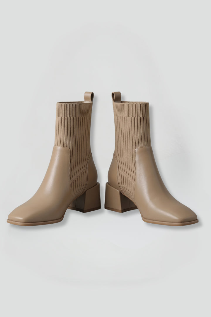 Bottines à talon en maille Nelvoire — Emma, collection femme