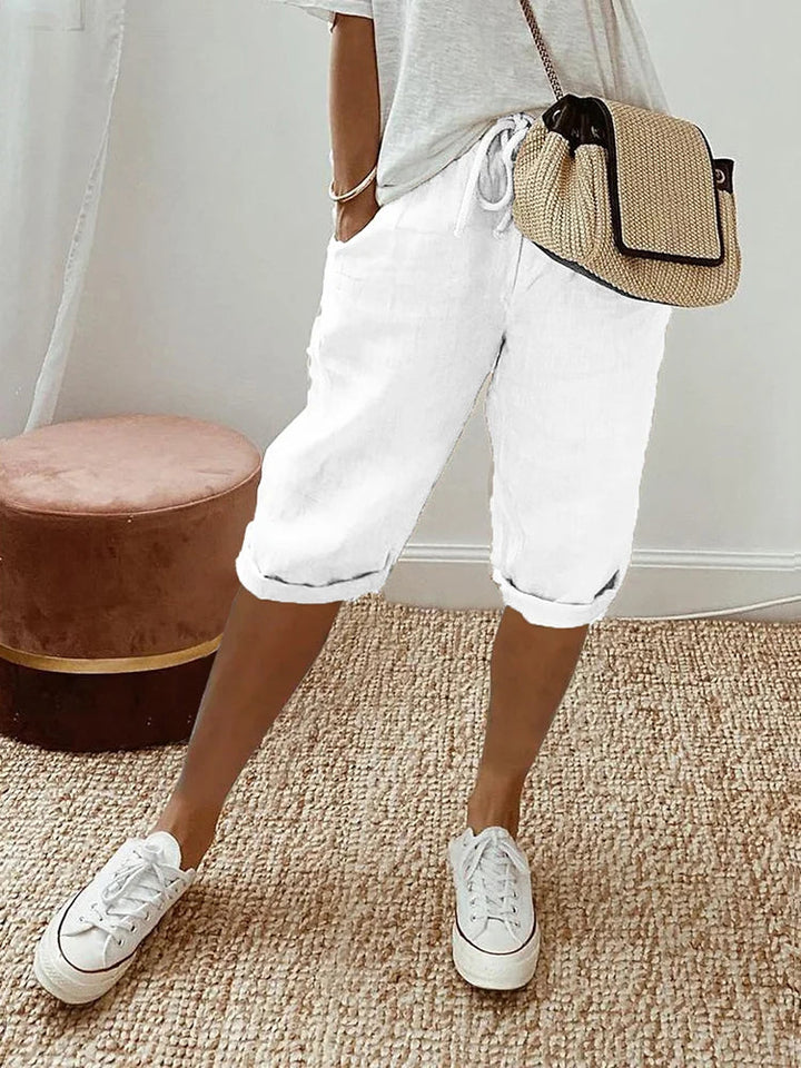 Short à cordon de serrage Nelvoire — coloris blanc