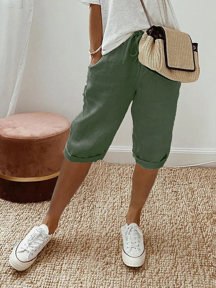 Short à cordon de serrage Nelvoire — coloris vert