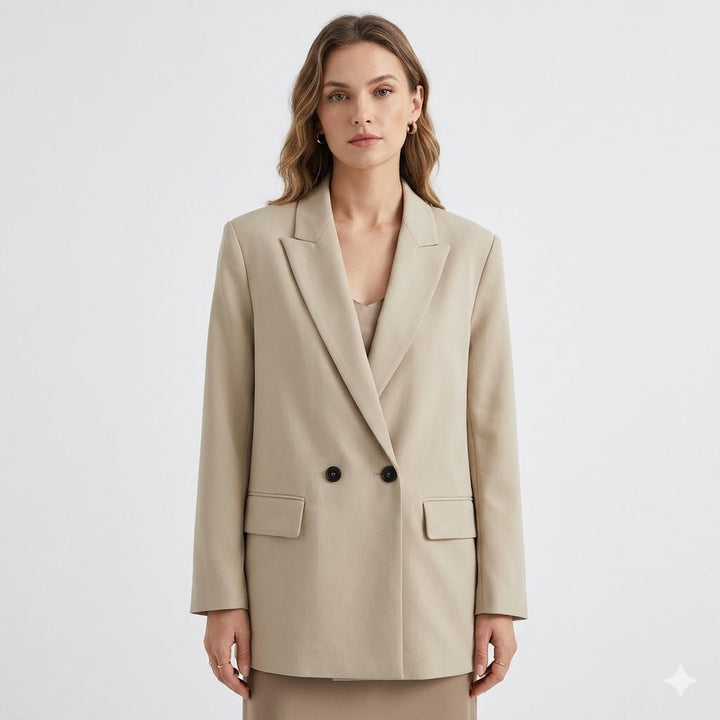 Blazer cintré élégant Nelvoire — coloris beige