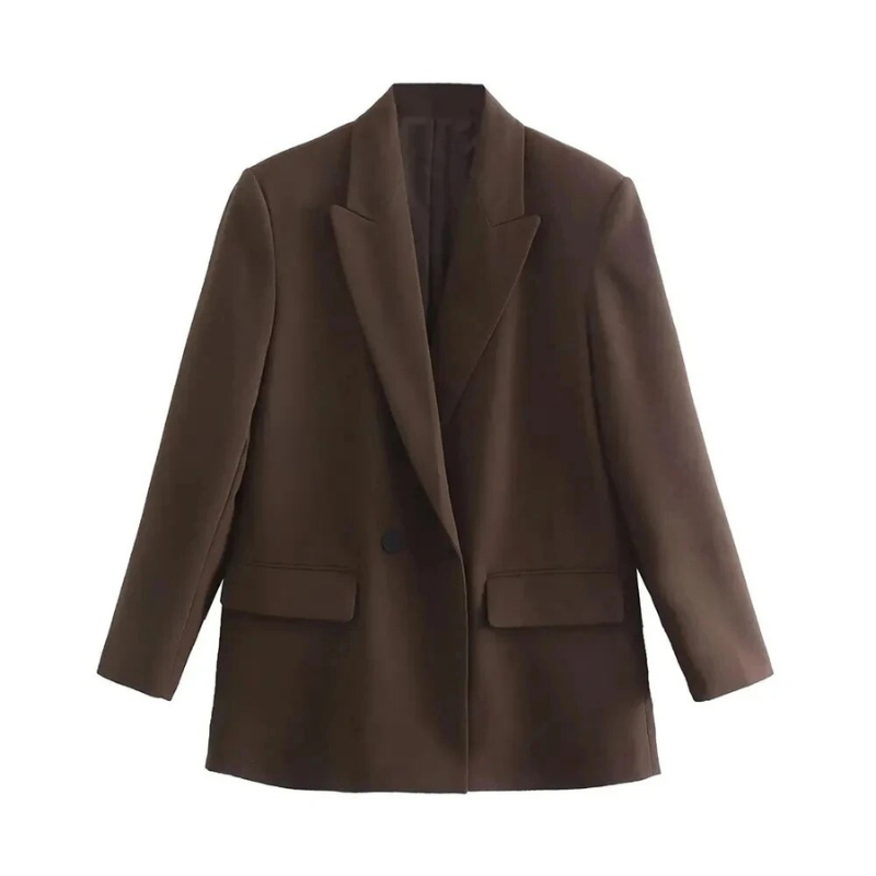 Blazer cintré élégant Nelvoire — coloris marron