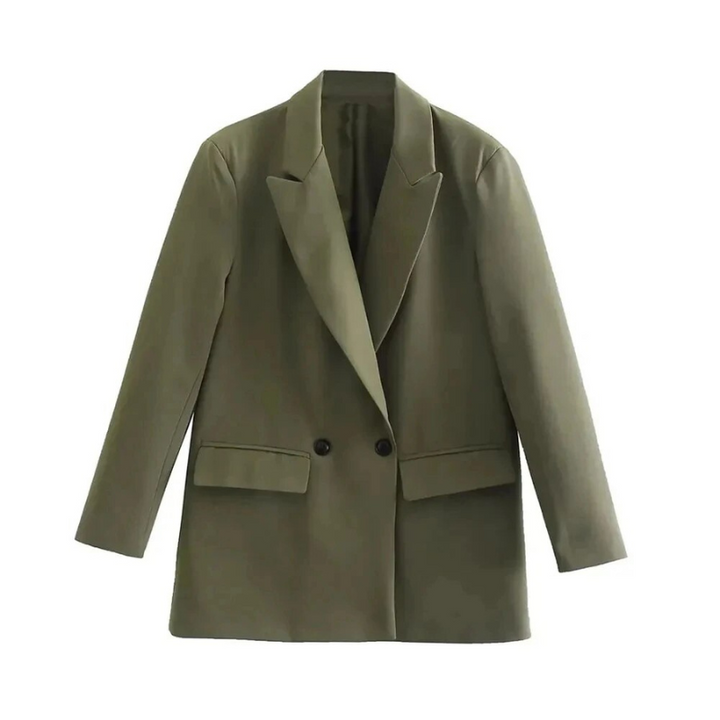 Blazer cintré élégant Nelvoire — coloris vert olive