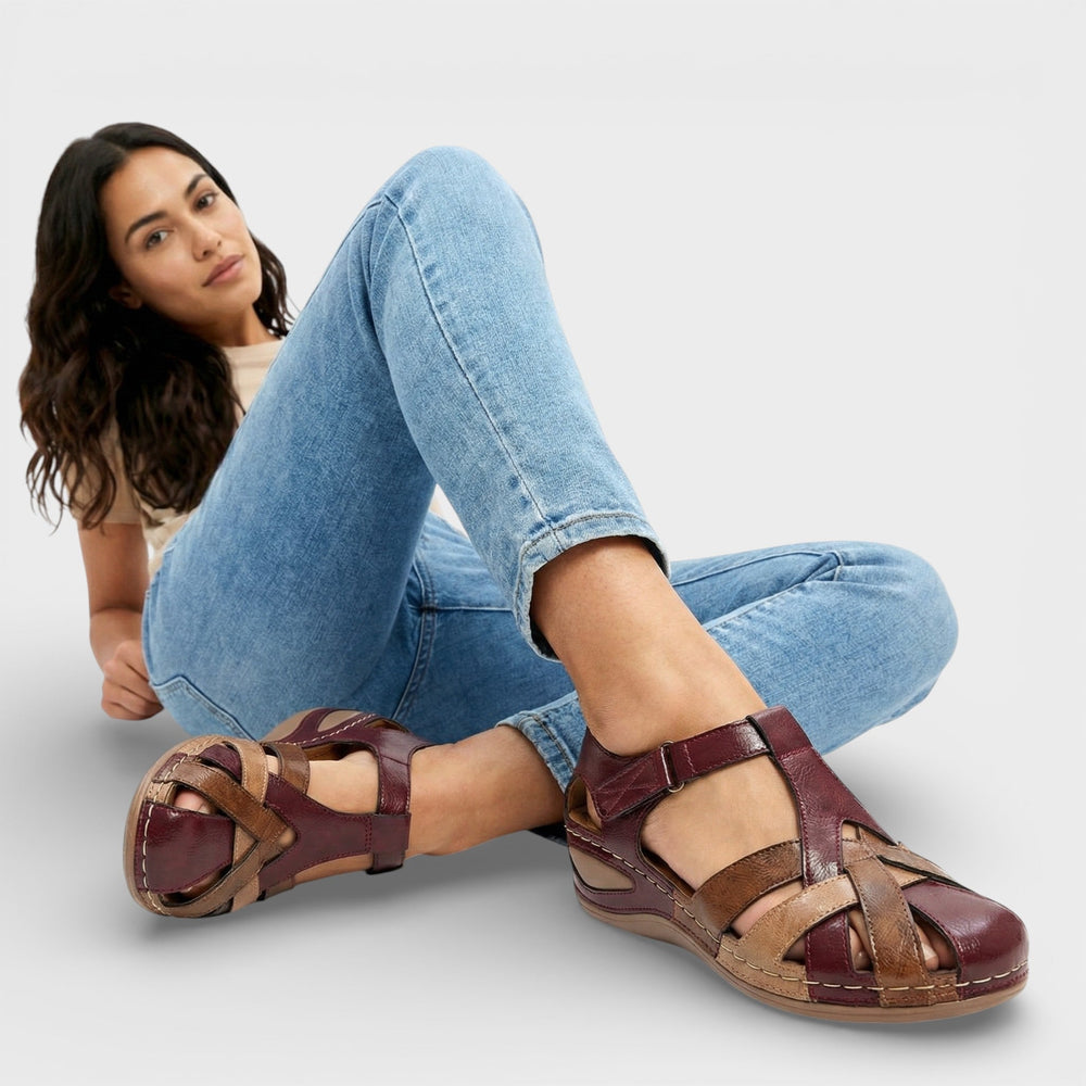 Sandales multicolores à brides croisées Nelvoire — vue 2