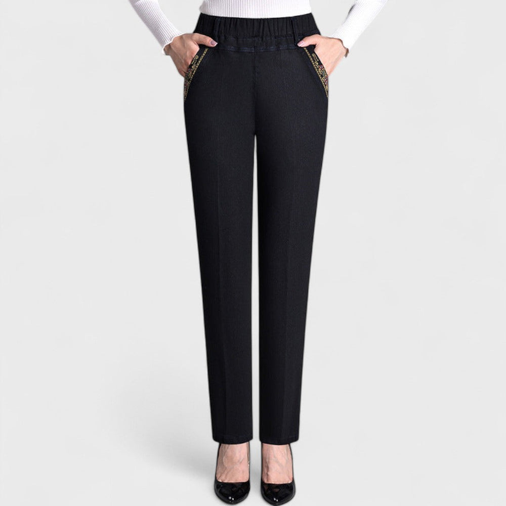 Jean stretch taille élastique à poches latérales Nelvoire — vue 2