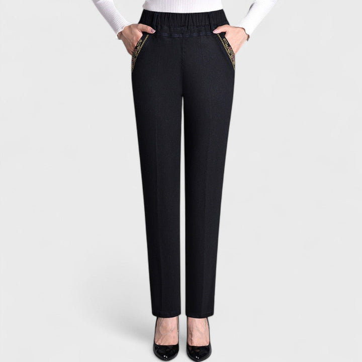 Jean stretch taille élastique à poches latérales Nelvoire — vue 2