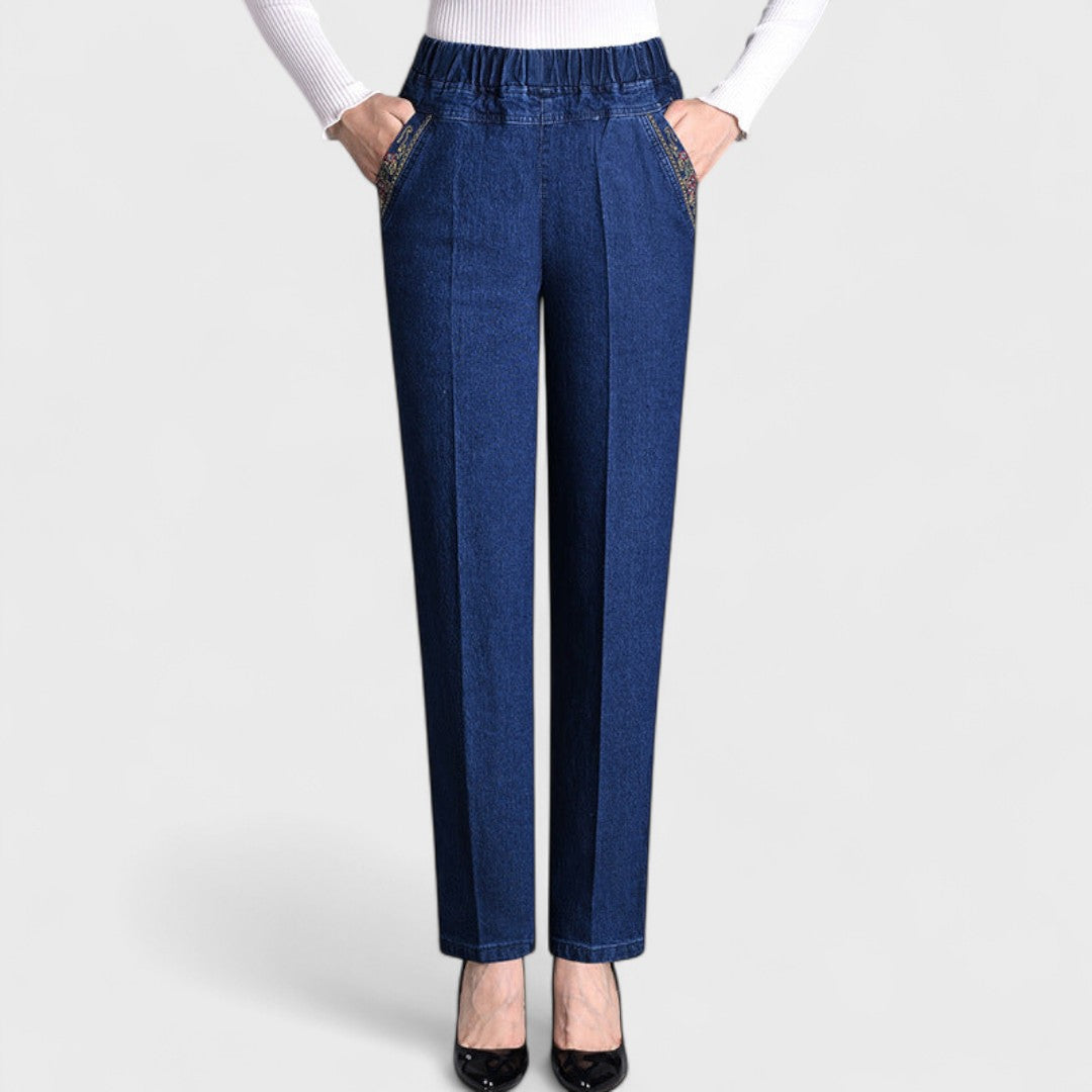 Jean stretch taille élastique à poches latérales Nelvoire — vue 3