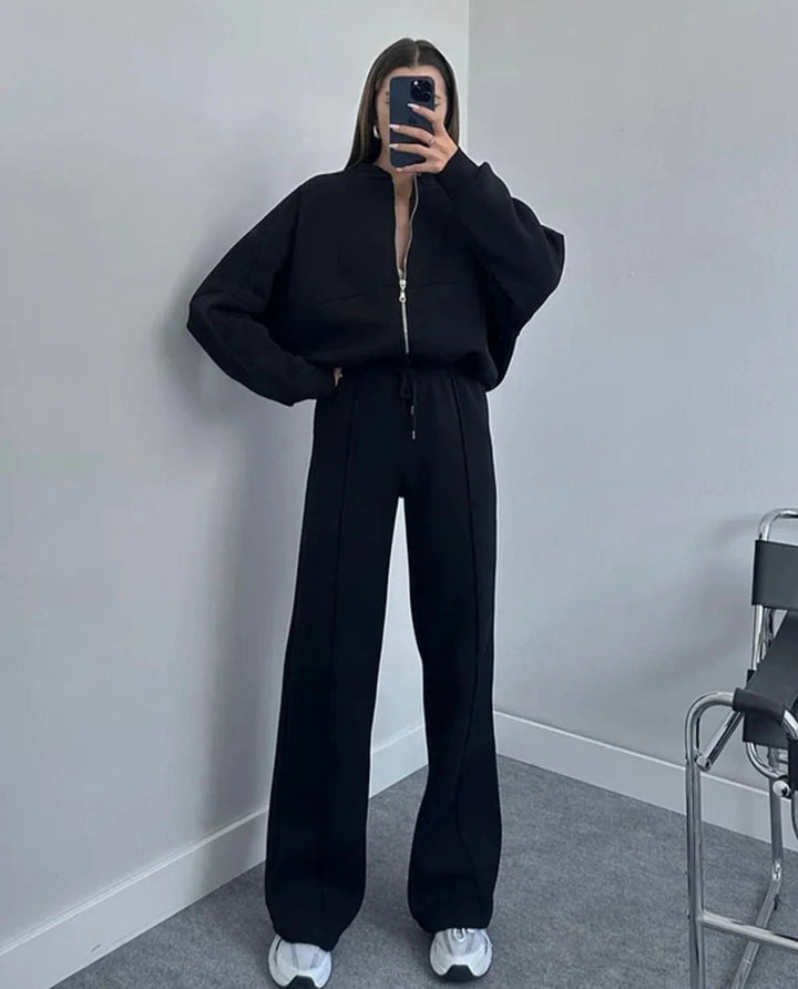 Ensemble de jogging avec veste ample Nelvoire — coloris noir