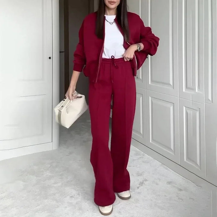 Ensemble de jogging avec veste ample Nelvoire — coloris rouge