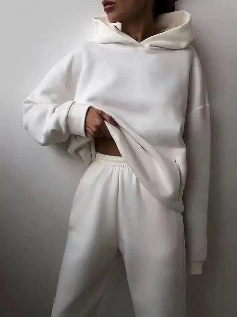 Ensemble deux pièces coupe ample Nelvoire — coloris blanc