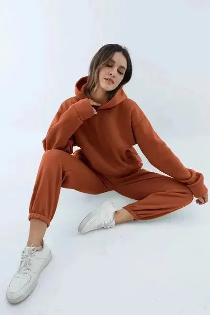 Ensemble deux pièces coupe ample Nelvoire — coloris chocolat