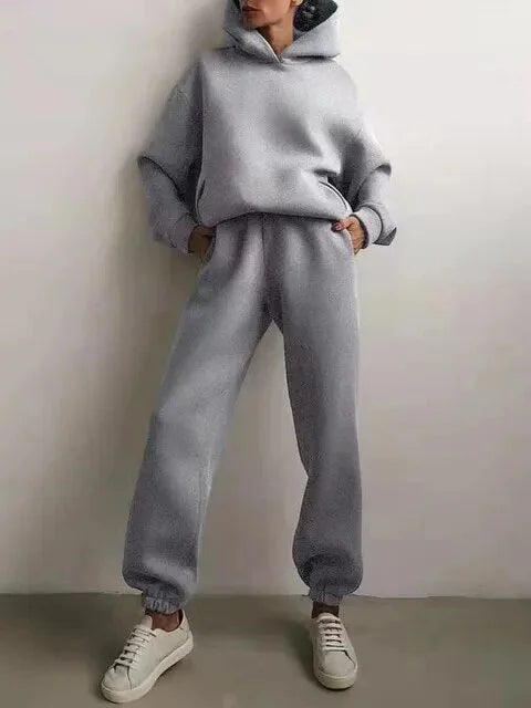Ensemble deux pièces coupe ample Nelvoire — coloris gris