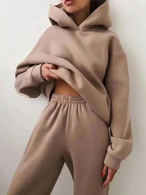 Ensemble deux pièces coupe ample Nelvoire — coloris marron