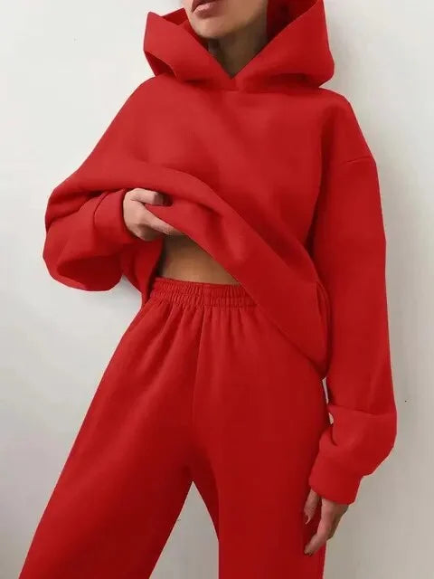 Ensemble deux pièces coupe ample Nelvoire — coloris rouge