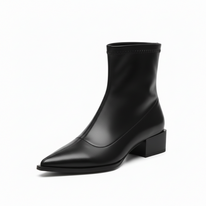 Bottines métallisées à bout pointu Nelvoire — coloris noir