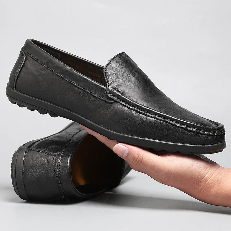 Mocassins en cuir à bout rond Nelvoire — vue 2