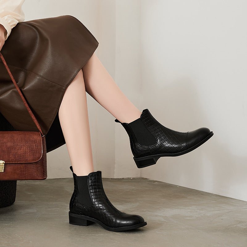 Bottines Chelsea en cuir Nelvoire — coloris noir
