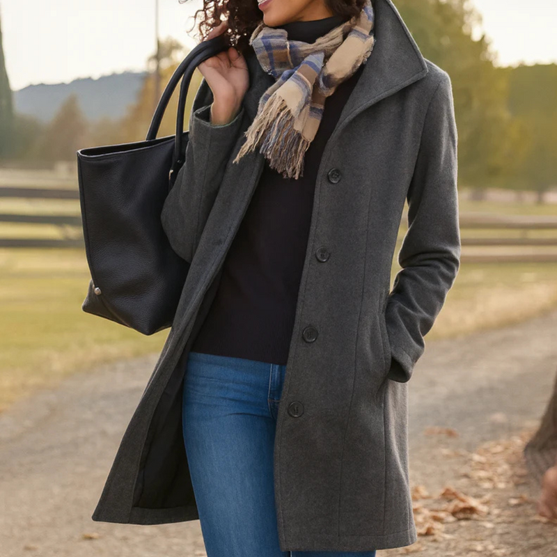 Manteau boutonné intemporel Nelvoire — vue 3