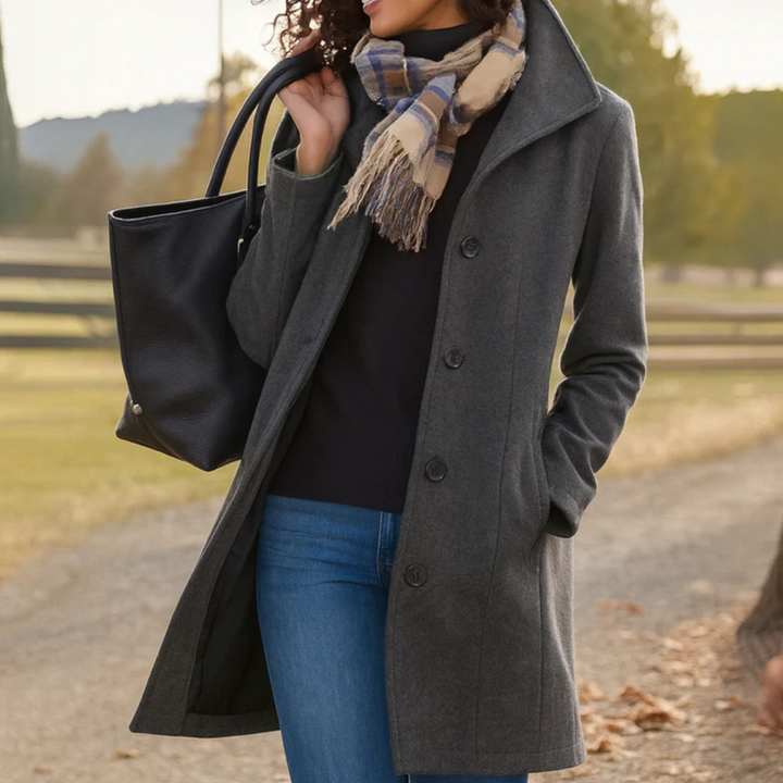 Manteau boutonné intemporel Nelvoire — vue 3