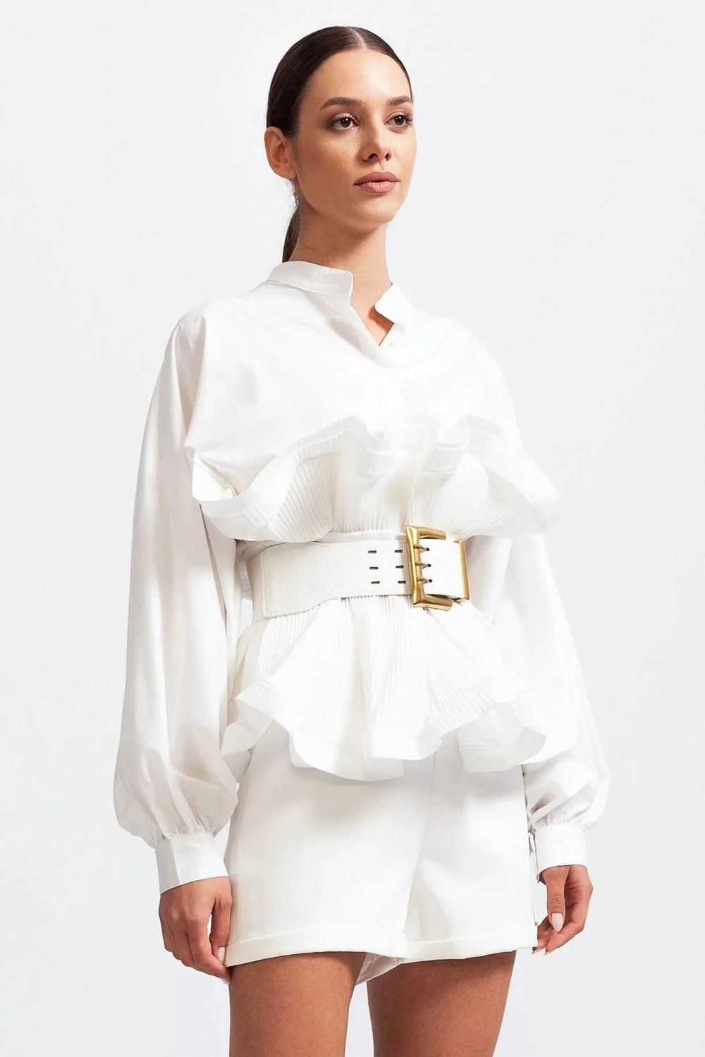 Blouse à volants et manches volumineuses Nelvoire — vue 2