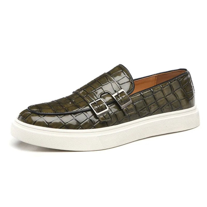 Mocassins à finition grainée Nelvoire — coloris vert