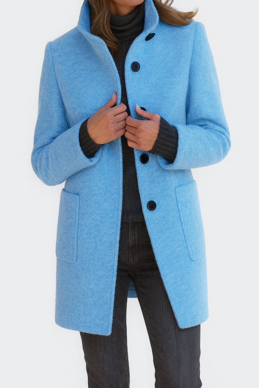 Manteau classique Nelvoire — coloris bleu clair