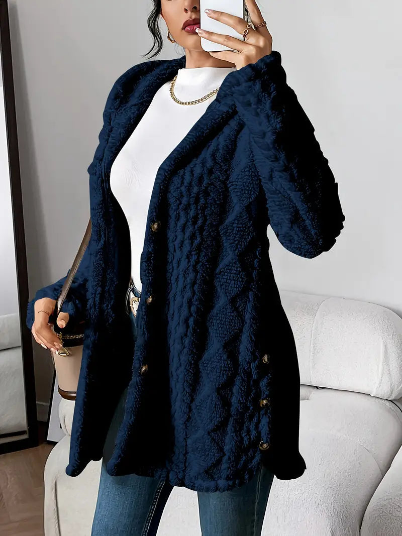 Gilet à capuche confortable Nelvoire — coloris bleu