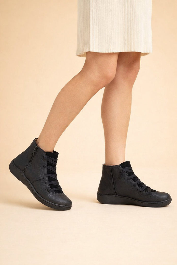 Bottines confort à fermeture éclair Nelvoire — coloris noir